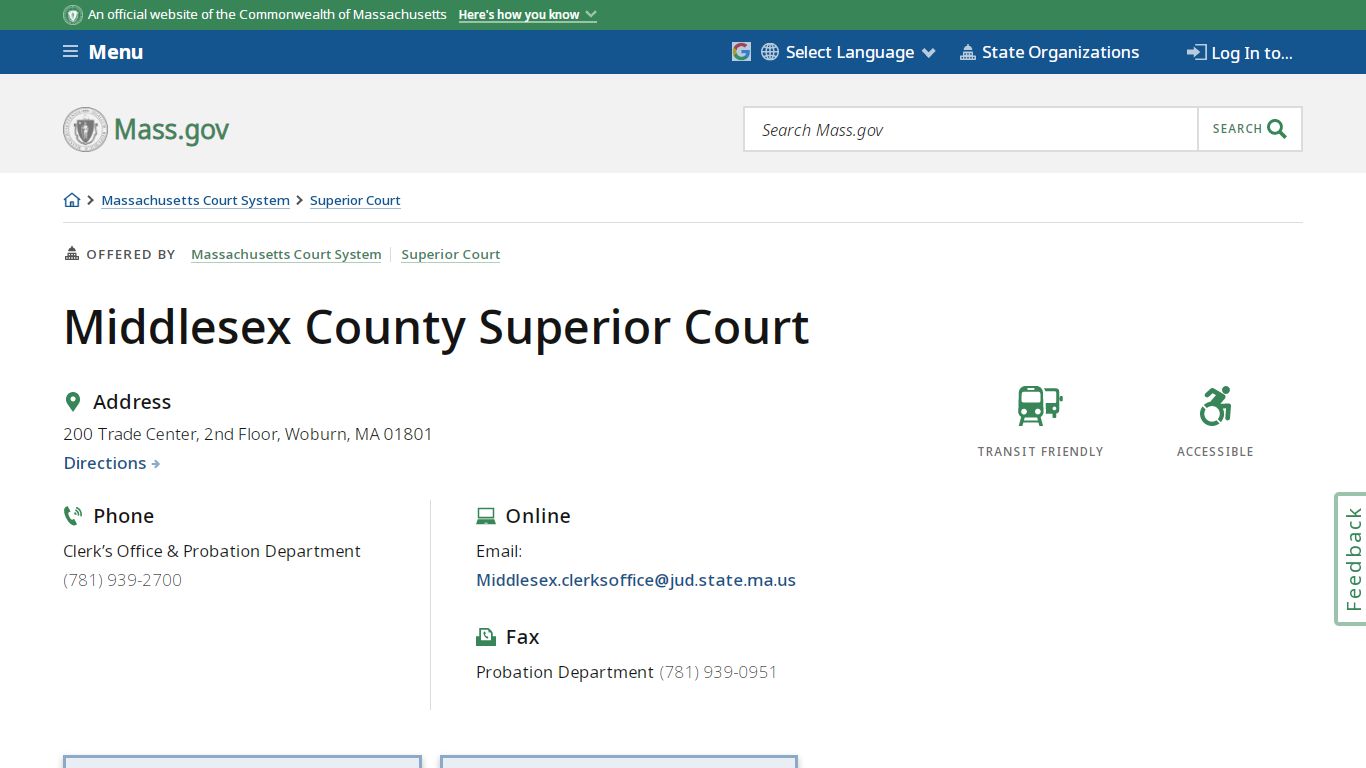 Middlesex County Superior Court | Mass.gov